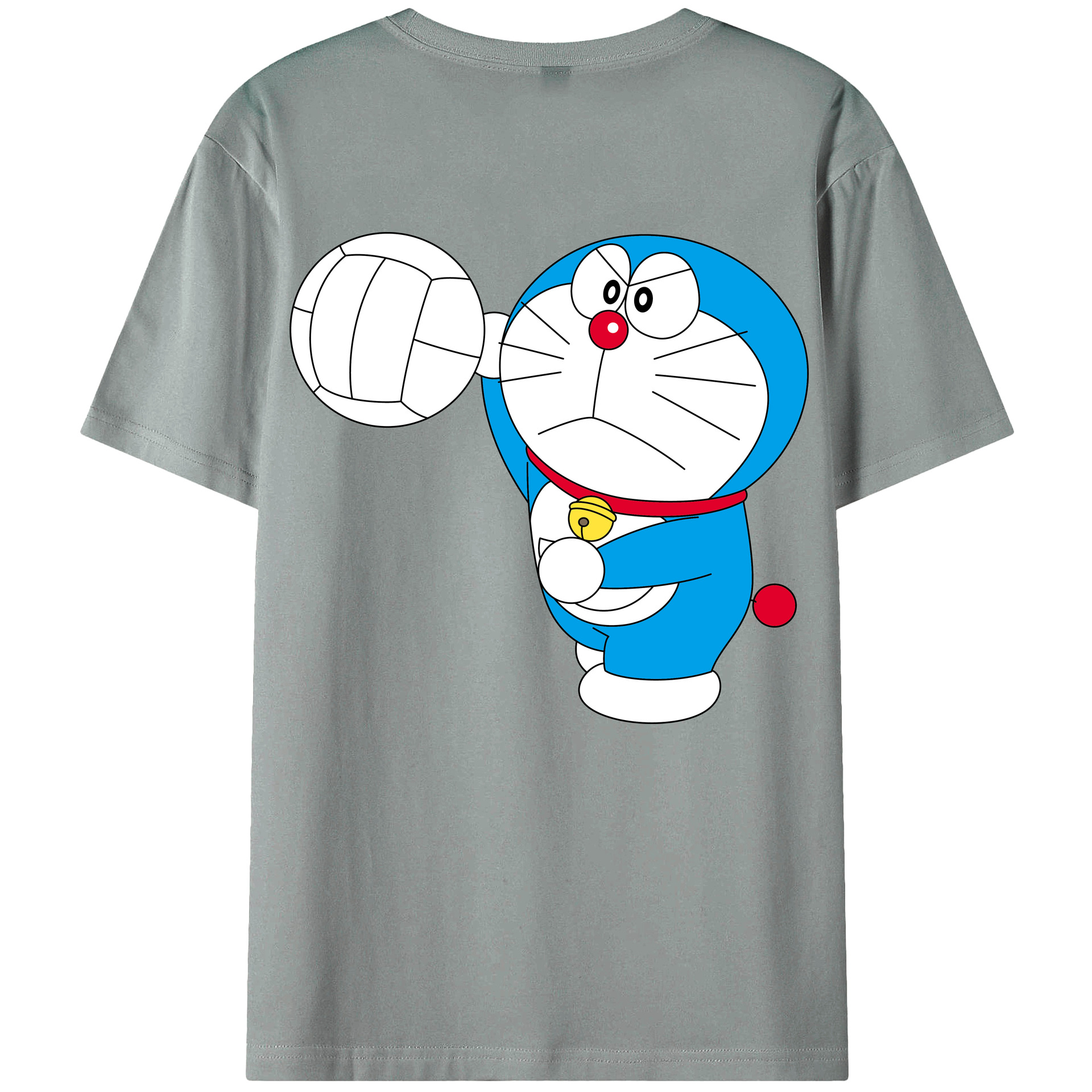（画像用） ドラえもん Doraemon 綿100％ メンズ半袖Tシャツ（バックプリント） 通気性
